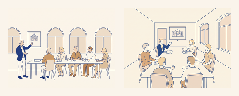 De to varianter vist side om side i 360 pixels bredde: sidevinklen til venstre, perspektivet til h&oslash;jre.